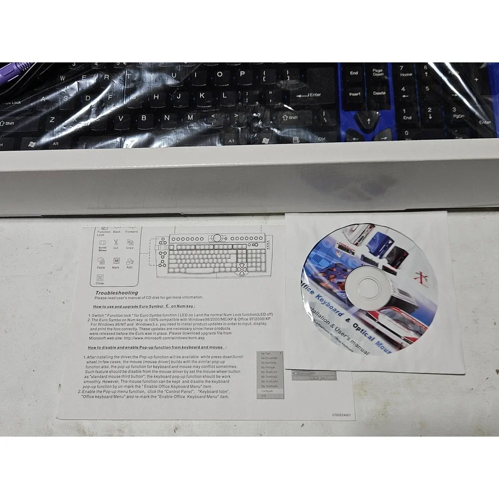 Thermaltake Xaser Edition Office PS2 Keyboard & Optical Mouse Blue Combo
